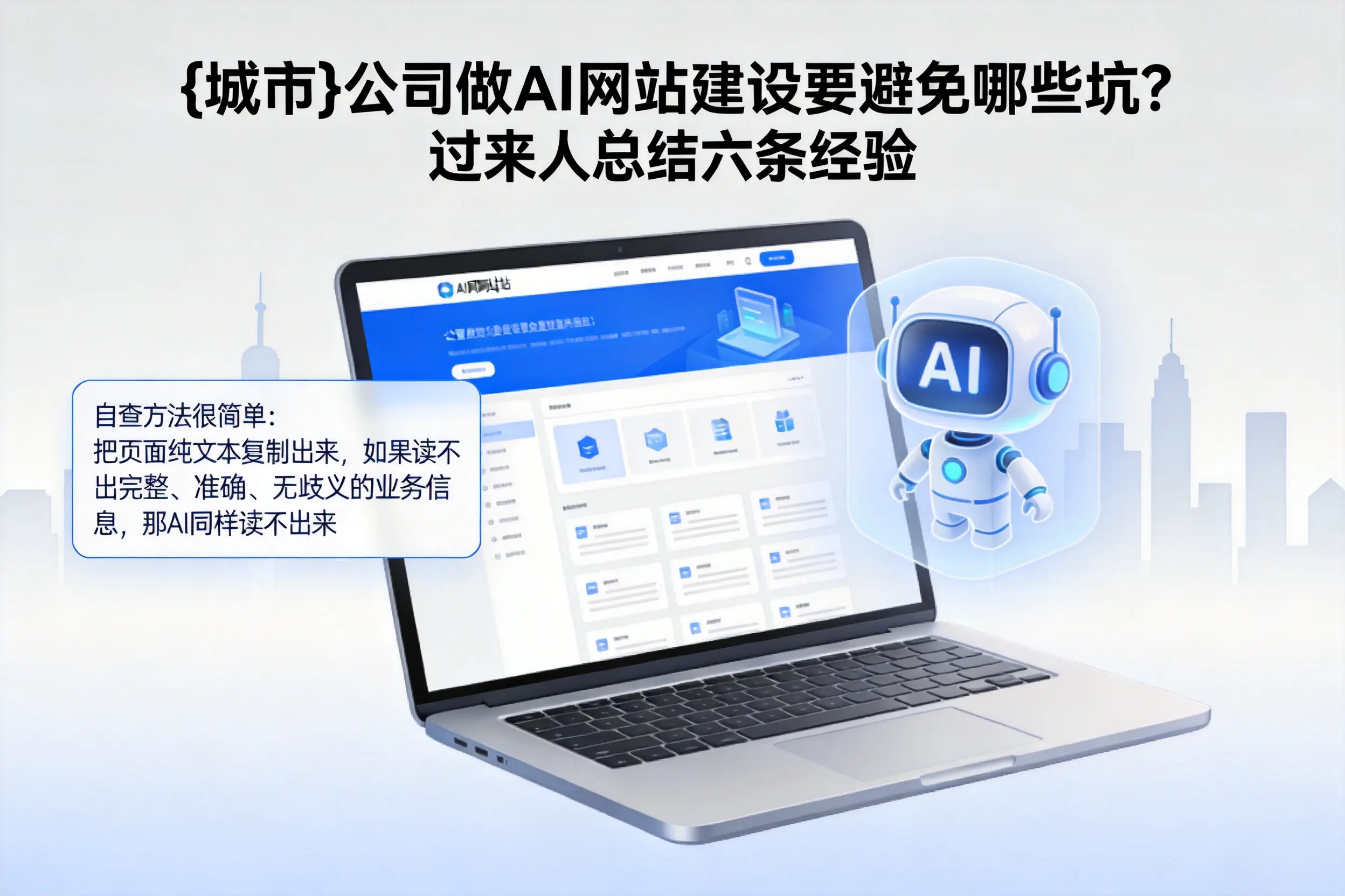 萍乡公司做AI网站建设要避免哪些坑?过来人总结六条经验