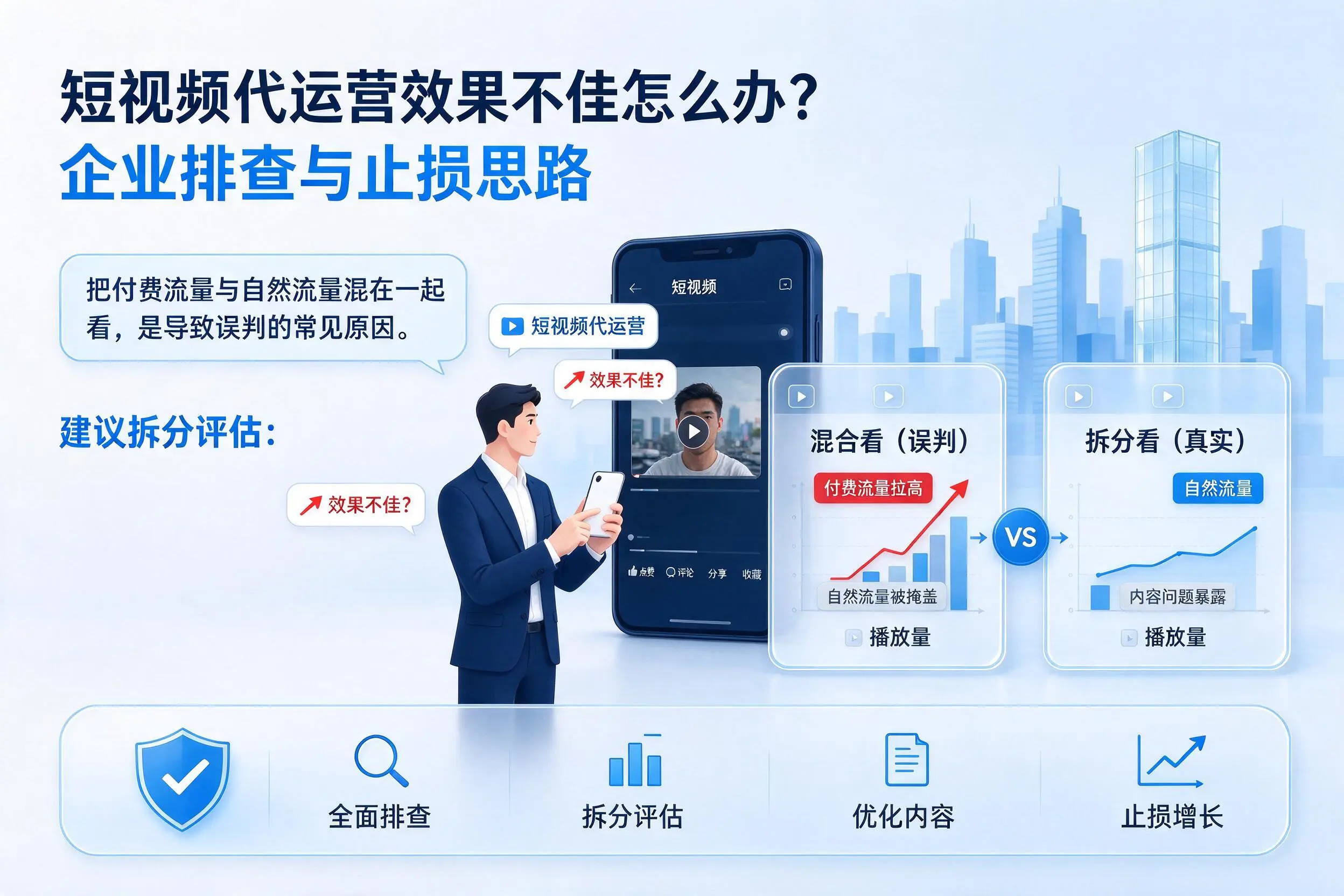 短视频代运营效果不佳怎么办?萍乡企业排查与止损思路