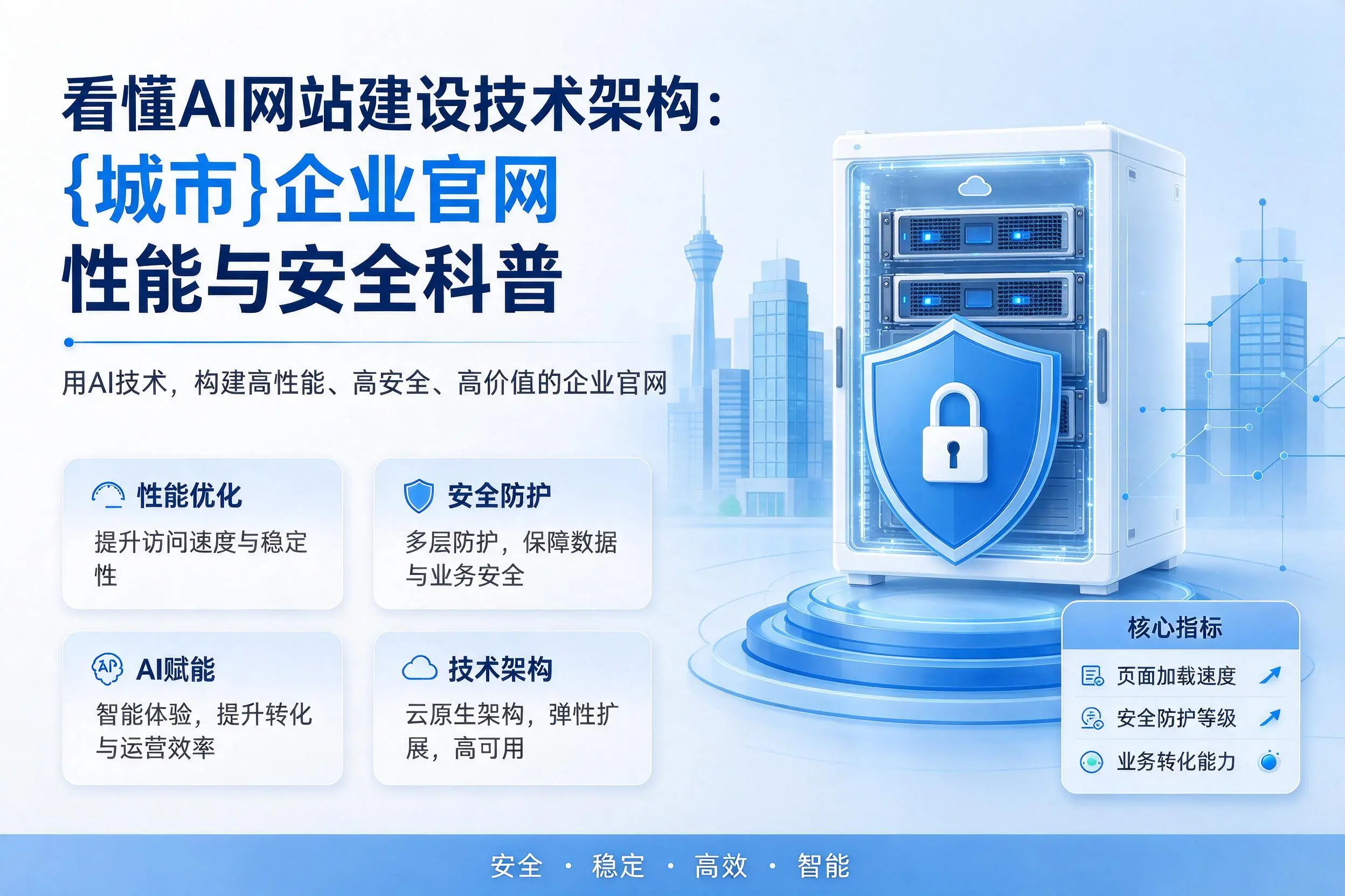 看懂AI网站建设技术架构:萍乡企业官网性能与安全科普