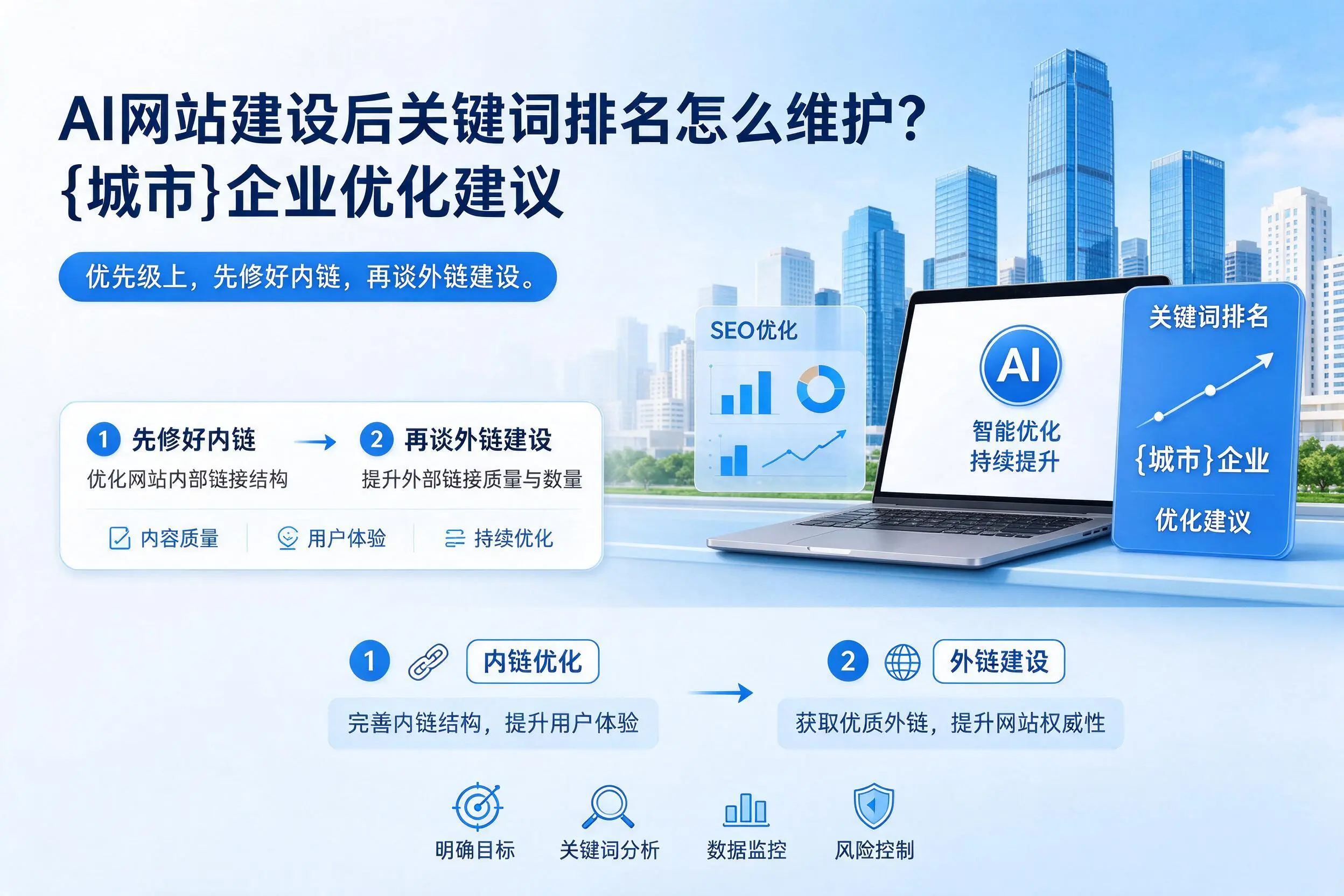 AI网站建设后关键词排名怎么维护?萍乡企业优化建议